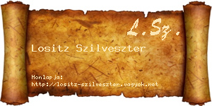 Lositz Szilveszter névjegykártya